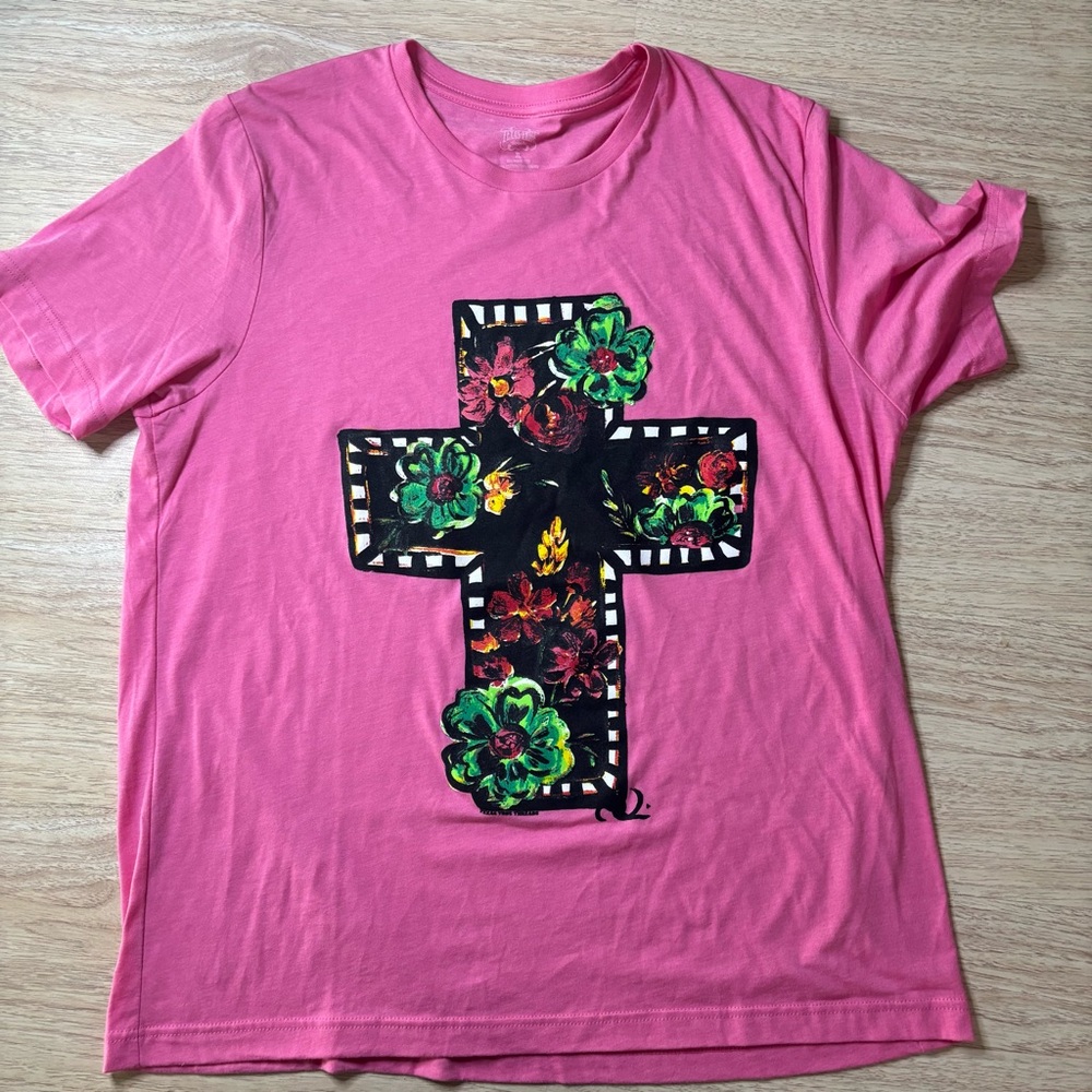 Texas True Thread Floral Cross Design